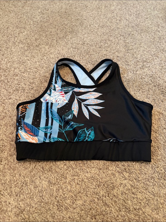 Maaji Other - Maaji Black Floral-Print Sports Bra